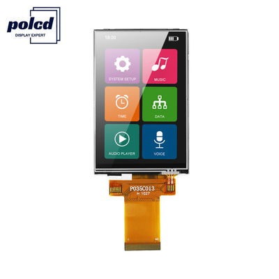 Polcd 8080 MCU 320X480 Lcd 3.5 بوصة 450 Nit TFT تعمل باللمس 12 0'CLOCK