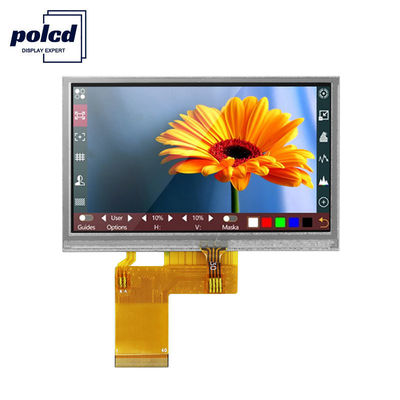 Polcd RGB 24 بت 4.3 بوصة Tft شاشة LCD 480x272 شاشة تعمل باللمس الصناعية