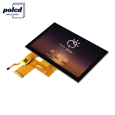 Polcd 300 Nit IPS TFT LCD RGB 24 بت 5 بوصة شاشة LCD لجهاز الكمبيوتر ISO9001