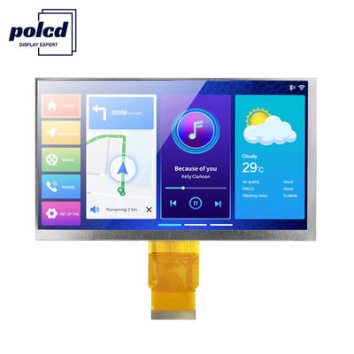 Polcd 300cd / M 7 بوصة 800x480 RGB شاشة عرض LCD عالية السطوع 24 بت الصناعية