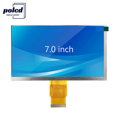 شاشة Polcd 300 Nit RoHS مقاس 7 بوصات TFT مقاس 153.84 مم شاشة Lcd Tft 6 O'Clock